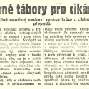 článek „Kárné tábory pro cikány.“ Nový Večerník  3.10.1939