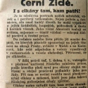 článek „Černí Židé. I s cikány tam, kam patří.“ Vlajka 9.4.1942