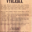 vyhláška okresního úřadu v Brně z 22.7.1942 o soupisu všech „cikánů, cikánských míšenců a osob potulujících se po způsobu cikánském“