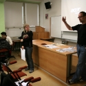 workshop - práci s dobovým tiskem (spojené redakce) moderuje Petr Šimíček