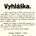 policejní vyhláška 1932