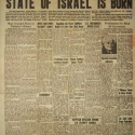 The Palestine Post vycházející v anglickém jazyce informují 16. května 1948 o událostech posledních dnů
