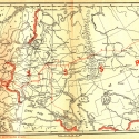 mapa cest delegace po SSSR