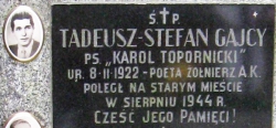 Tadeusz Gajcy – básník varšavského povstání