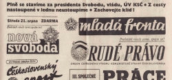 Dramatické události roku 1968 na stránkách novin, plakátu a fotografiích – pracovní list