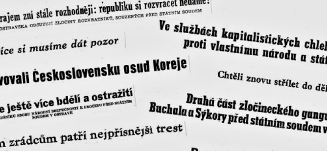 Mechanismus policejní represe v ČSR 50. let na případu Buchal a spol. - studentské pracovní listy