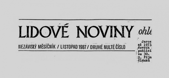 Václav Havel - noviny jako škola (1987)