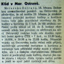 "Klid Moravské Ostravě"-Denní slovo-18.03. 1939