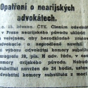 "Opatření o neárijských advokátech"-Denní noviny-16.03. 1939