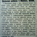"Oslavná schůze v německém domě"-Denní noviny-16.03. 1939