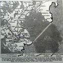 Tato mapa zobrazuje vážnou situaci na Karelské šíji během bojů. Tečkovaná oblast znázorňuje průběh Mannerheimovy zóny před rudým útokem. Na této mapě se 1 palec rovná 33 milím. 1940/26