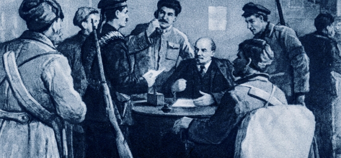 Stalin za revoluce a občanské války v dokumentech a obrazech sovětské propagandy