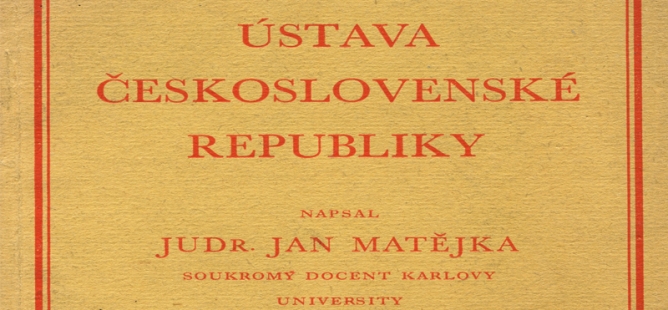 Rozbor ústavy ČSR z pera Jana Matějky (1928)