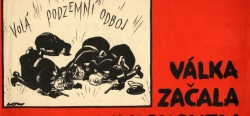 Válka začala Mnichovem - unikátní české vydání karikatur Davida Lowa (1945)