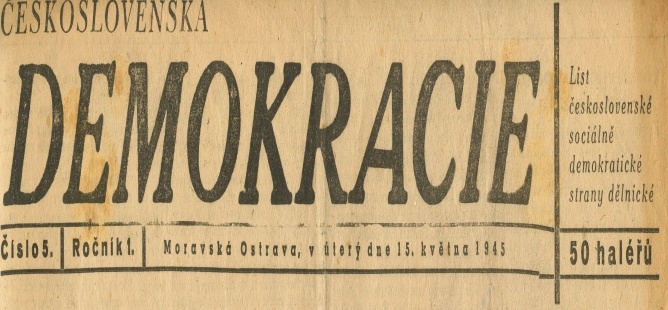 Československá demokracie, 15. 5. 1945
