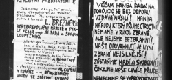 Hesla z nápisů, plakátů a letáků v srpnových dnech 1968 v Ostravě