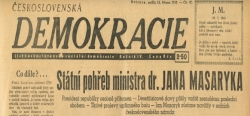 Československá demokracie, 14. 3. 1948