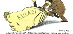 Karikatury Dikobrazu s tematikou kolektivizace