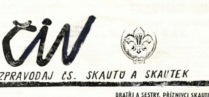 ČIN - zpravodaj čs. skautů a skautek, první samizdatové číslo z dubna 1989