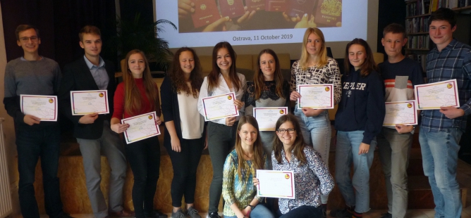 Ocenění vítězů XI. ročníku mezinárodní dějepisné soutěže EUSTORY